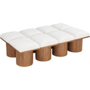  Meridian Pavilion Cream Boucle Fabric Upholstered 8 pc Modular Bench IMAGE 5