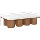  Meridian Pavilion Cream Boucle Fabric Upholstered 8 pc Modular Bench IMAGE 7
