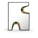  Meridian Soleil Black Gold Accent Mirror IMAGE 1