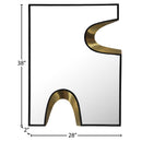  Meridian Soleil Black Gold Accent Mirror IMAGE 6