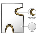  Meridian Soleil Black Gold Accent Mirror IMAGE 7