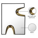  Meridian Soleil Black Gold Accent Mirror IMAGE 7
