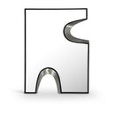  Meridian Soleil Black Silver Accent Mirror IMAGE 1