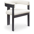  Color_Cream -- Romeo Cream Vegan Leather Upholstered Dining Chair IMAGE 1