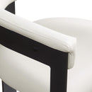  Color_Cream -- Romeo Cream Vegan Leather Upholstered Dining Chair IMAGE 7