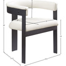  Color_Cream -- Romeo Cream Vegan Leather Upholstered Dining Chair IMAGE 8