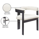  Color_Cream -- Romeo Cream Vegan Leather Upholstered Dining Chair IMAGE 9