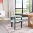  Color_Mint -- Romeo Mint Green Vegan Leather Upholstered Dining Chair IMAGE 2