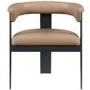  Color_Tan -- Romeo Tan Vegan Leather Upholstered Dining Chair IMAGE 4