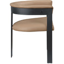  Color_Tan -- Romeo Tan Vegan Leather Upholstered Dining Chair IMAGE 5