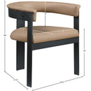  Color_Tan -- Romeo Tan Vegan Leather Upholstered Dining Chair IMAGE 8