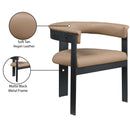  Color_Tan -- Romeo Tan Vegan Leather Upholstered Dining Chair IMAGE 9