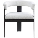  Color_Cream -- Romeo Cream Boucle Fabric Upholstered Dining Chair IMAGE 4