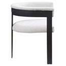 Color_Cream -- Romeo Cream Boucle Fabric Upholstered Dining Chair IMAGE 5