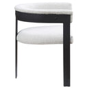 Meridian Romeo Cream Boucle Fabric Dining Chair IMAGE 5