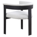 Meridian Romeo Cream Boucle Fabric Dining Chair IMAGE 6