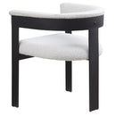  Color_Cream -- Romeo Cream Boucle Fabric Upholstered Dining Chair IMAGE 6