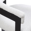  Color_Cream -- Romeo Cream Boucle Fabric Upholstered Dining Chair IMAGE 7
