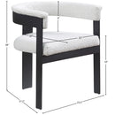 Meridian Romeo Cream Boucle Fabric Dining Chair IMAGE 8