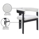 Color_Cream -- Romeo Cream Boucle Fabric Upholstered Dining Chair IMAGE 9