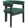  Color_Green -- Romeo Green Boucle Fabric Upholstered Dining Chair IMAGE 1