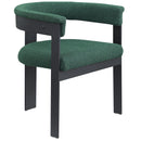  Color_Green -- Romeo Green Boucle Fabric Upholstered Dining Chair IMAGE 1