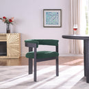  Color_Green -- Romeo Green Boucle Fabric Upholstered Dining Chair IMAGE 2