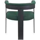  Color_Green -- Romeo Green Boucle Fabric Upholstered Dining Chair IMAGE 3