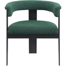  Color_Green -- Romeo Green Boucle Fabric Upholstered Dining Chair IMAGE 4