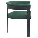  Color_Green -- Romeo Green Boucle Fabric Upholstered Dining Chair IMAGE 5