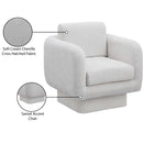  Manufacturer Color_Cream -- Meridian Alessandra Swivel Fabric Accent Chair IMAGE 10