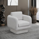  Manufacturer Color_Cream -- Meridian Alessandra Swivel Fabric Accent Chair IMAGE 2