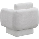  Manufacturer Color_Cream -- Meridian Alessandra Swivel Fabric Accent Chair IMAGE 4