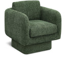  Manufacturer Color_Green -- Alessandra Green Chenille Fabric Upholstered Swivel Accent Chair IMAGE 1