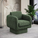  Manufacturer Color_Green -- Alessandra Green Chenille Fabric Upholstered Swivel Accent Chair IMAGE 2