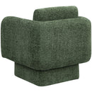  Manufacturer Color_Green -- Alessandra Green Chenille Fabric Upholstered Swivel Accent Chair IMAGE 4
