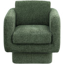  Manufacturer Color_Green -- Alessandra Green Chenille Fabric Upholstered Swivel Accent Chair IMAGE 5