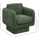  Manufacturer Color_Green -- Alessandra Green Chenille Fabric Upholstered Swivel Accent Chair IMAGE 9