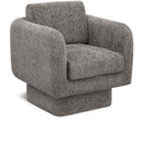  Manufacturer Color_Grey -- Alessandra Grey Chenille Fabric Upholstered Swivel Accent Chair IMAGE 1