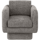  Manufacturer Color_Grey -- Alessandra Grey Chenille Fabric Upholstered Swivel Accent Chair IMAGE 5