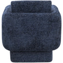  Manufacturer Color_Navy -- Alessandra Navy Chenille Fabric Upholstered Swivel Accent Chair IMAGE 3