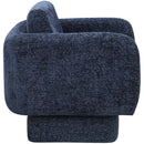  Manufacturer Color_Navy -- Alessandra Navy Chenille Fabric Upholstered Swivel Accent Chair IMAGE 6