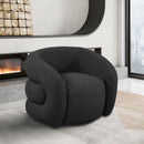  Manufacturer Color_Black -- Meridian Roxbury Swivel Fabric Accent Chair IMAGE 2