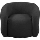  Manufacturer Color_Black -- Meridian Roxbury Swivel Fabric Accent Chair IMAGE 4