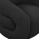  Manufacturer Color_Black -- Meridian Roxbury Swivel Fabric Accent Chair IMAGE 7