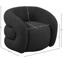  Manufacturer Color_Black -- Meridian Roxbury Swivel Fabric Accent Chair IMAGE 8
