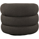  Manufacturer Color_Brown -- Roxbury Brown Boucle Fabric Upholstered Swivel Accent Chair IMAGE 3