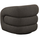  Manufacturer Color_Brown -- Roxbury Brown Boucle Fabric Upholstered Swivel Accent Chair IMAGE 5