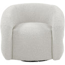  Manufacturer Color_Cream -- Roxbury Cream Boucle Fabric Upholstered Swivel Accent Chair IMAGE 4