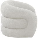  Manufacturer Color_Cream -- Roxbury Cream Boucle Fabric Upholstered Swivel Accent Chair IMAGE 6
